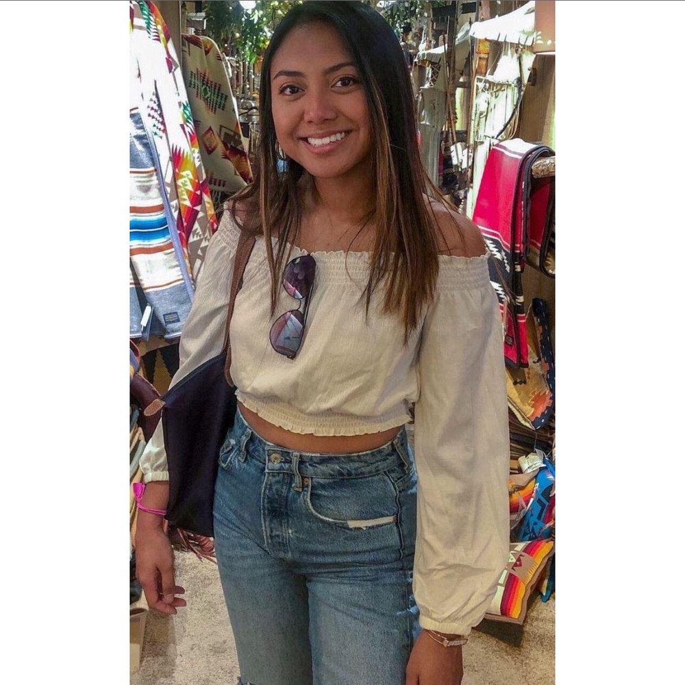 White crop top